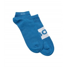 Hugo Boss Two-pack of ankle socks in a cotton blend hbeu50467747-492 Light Blue