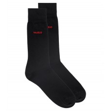 Hugo Boss Two-pack of regular-length socks in stretch fabric hbeu50468099-001 Black