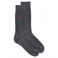 Hugo Boss Two-pack of regular-length socks in stretch fabric hbeu50468099-012 Dark Grey