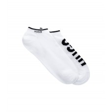 Hugo Boss Two-pack of ankle socks in a cotton blend hbeu50468111-100 White