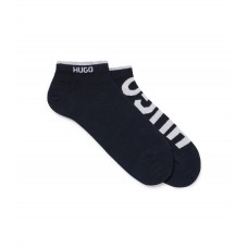 Hugo Boss Two-pack of ankle socks in a cotton blend hbeu50468111-401 Dark Blue