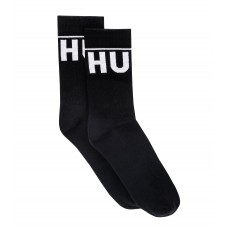 Hugo Boss Two-pack of short socks with contrast logo hbeu50468419-001 Black