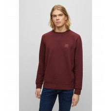 Hugo Boss Relaxed-fit cotton sweatshirt with logo patch 50468443-604 Dark Red