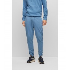 Hugo Boss Cotton-terry tracksuit bottoms with logo patch 50468448-459 Light Blue