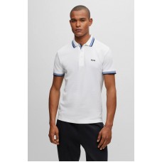 Hugo Boss Organic-cotton polo shirt with logo 50468983-108 White