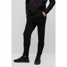 Hugo Boss Cotton tracksuit bottoms with curved logo 50469098-001 Black