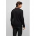 Hugo Boss Cotton-piqué polo shirt with collar detailing 50469108-004 Black