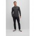 Hugo Boss Cotton-piqué polo shirt with collar detailing 50469108-011 Dark Grey