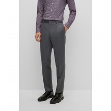 Hugo Boss Slim-fit trousers in virgin-wool serge 50469174-021 Dark Grey