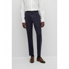 Hugo Boss Slim-fit trousers in virgin-wool serge 50469174-401 Dark Blue