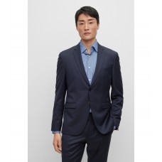 Hugo Boss Extra-slim-fit jacket in virgin-wool serge 50469181-401 Dark Blue