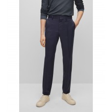 Hugo Boss Regular-fit trousers in virgin-wool serge 50469183-401 Dark Blue
