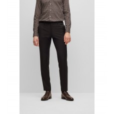 Hugo Boss Extra-slim-fit trousers in virgin-wool serge 50469184-001 Black