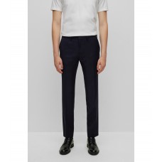 Hugo Boss Extra-slim-fit trousers in virgin-wool serge 50469184-401 Dark Blue