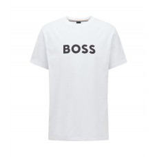 Hugo Boss Relaxed-fit UPF 50+ T-shirt in cotton with logo 50469289-107 White