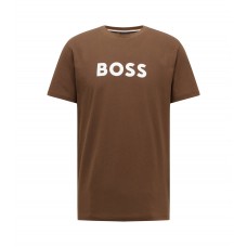 Hugo Boss Relaxed-fit UPF 50+ T-shirt in cotton with logo 50469289-308 Dark Green