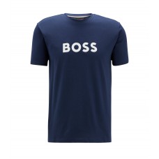 Hugo Boss Relaxed-fit UPF 50+ T-shirt in cotton with logo 50469289-413 Dark Blue