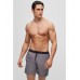 Hugo Boss Contrast-logo swim shorts in recycled material 50469302-029 Dark Grey