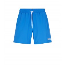 Hugo Boss Contrast-logo swim shorts in recycled material 50469302-420 Blue