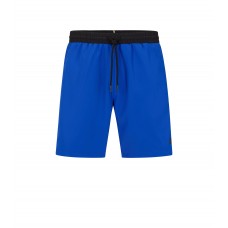 Hugo Boss Contrast-logo swim shorts in recycled material 50469302-433 Blue