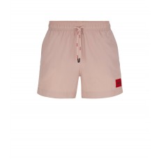 Hugo Boss Quick-drying swim shorts with red logo label 50469323-687 light pink
