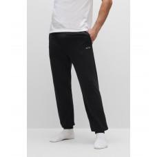 Hugo Boss Stretch-cotton tracksuit bottoms with embroidered logo 50469538-001 Black