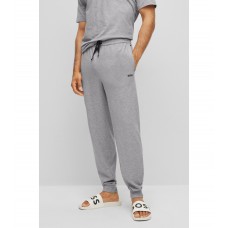 Hugo Boss Stretch-cotton tracksuit bottoms with embroidered logo 50469538-033 Light Grey