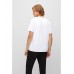 Hugo Boss Stretch-cotton regular-fit T-shirt with contrast logo 50469550-100 White