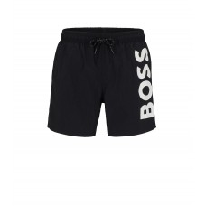 Hugo Boss Quick-drying swim shorts with contrast logo 50469602-007 Black