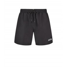 Hugo Boss Quick-drying swim shorts with logo and piping 50469607-007 Black