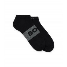 Hugo Boss Two-pack of ankle-length socks in stretch fabric hbeu50469720-001 Black