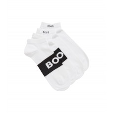 Hugo Boss Two-pack of ankle-length socks in stretch fabric hbeu50469720-100 White