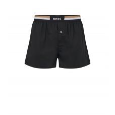 Hugo Boss Two-pack of pyjama shorts with signature-stripe waistbands 50469762-001 Black