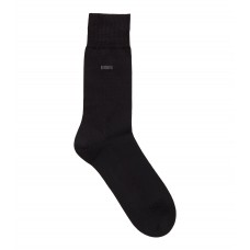 Hugo Boss Regular-length logo socks in mercerised Egyptian cotton hbeu50469837-001 Black