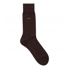 Hugo Boss Regular-length logo socks in mercerised Egyptian cotton hbeu50469837-206 Dark Brown