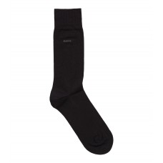 Hugo Boss Regular-length logo socks in combed stretch cotton hbeu50469843-001 Black