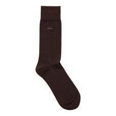 Hugo Boss Regular-length logo socks in combed stretch cotton hbeu50469843-206 Dark Brown