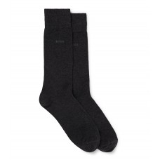 Hugo Boss Two-pack of regular-length socks in stretch fabric hbeu50469848-012 Dark Grey