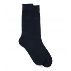 Hugo Boss Two-pack of regular-length socks in stretch fabric hbeu50469848-401 Dark Blue