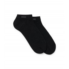 Hugo Boss Two-pack of ankle-length socks in stretch fabric hbeu50469849-001 Black