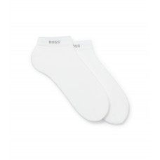 Hugo Boss Two-pack of ankle-length socks in stretch fabric hbeu50469849-100 White