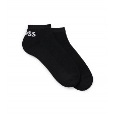 Hugo Boss Two-pack of ankle-length socks in stretch fabric hbeu50469859-001 Black