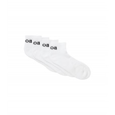 Hugo Boss Two-pack of ankle-length socks in stretch fabric hbeu50469859-100 White