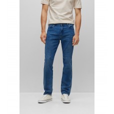 Hugo Boss Regular-fit jeans in blue Italian cashmere-touch denim 50470524-420 Blue
