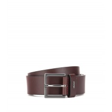 Hugo Boss Smooth-leather belt with logo keeper 50470652-202 Dark Brown