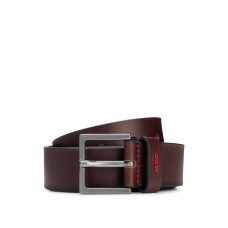 Hugo Boss Smooth-leather belt with logo keeper 50470652-203 Dark Brown