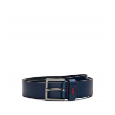 Hugo Boss Smooth-leather belt with logo keeper 50470652-411 Dark Blue
