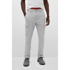 Hugo Boss Slim-fit cargo trousers in super-flex melange cotton 50470995-081 Light Grey