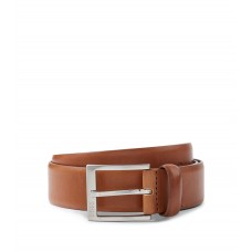 Hugo Boss Italian-leather belt with silver-toned buckle 50471170-214 Brown