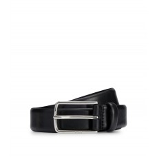 Hugo Boss Pin-buckle belt in vegetable-tanned leather 50471171-001 Black